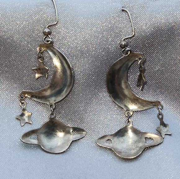 Astronomy Style Enamel Earrings - Picture 4 of 5